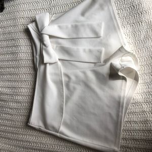 White bow tie shorts